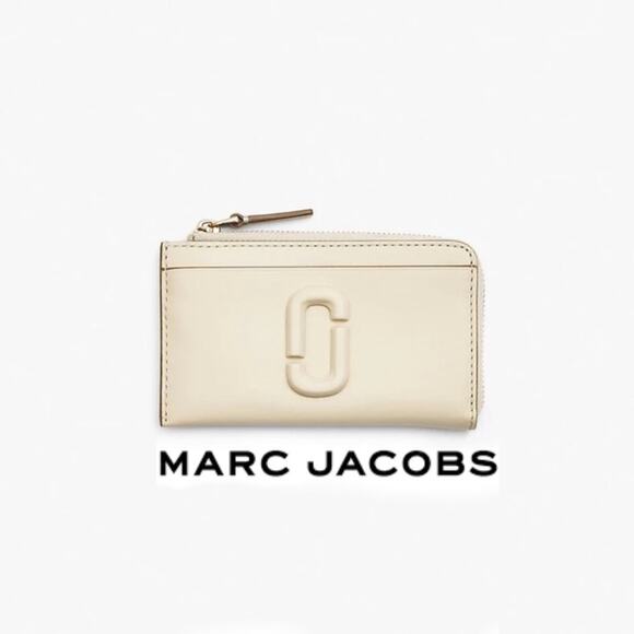Marc Jacobs Snapshot Cream Zip Catd Holder Wallet - Picture 1 of 7